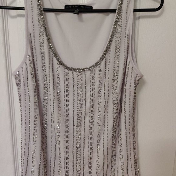 White House Black Market beaded top - Picture 3 of 5